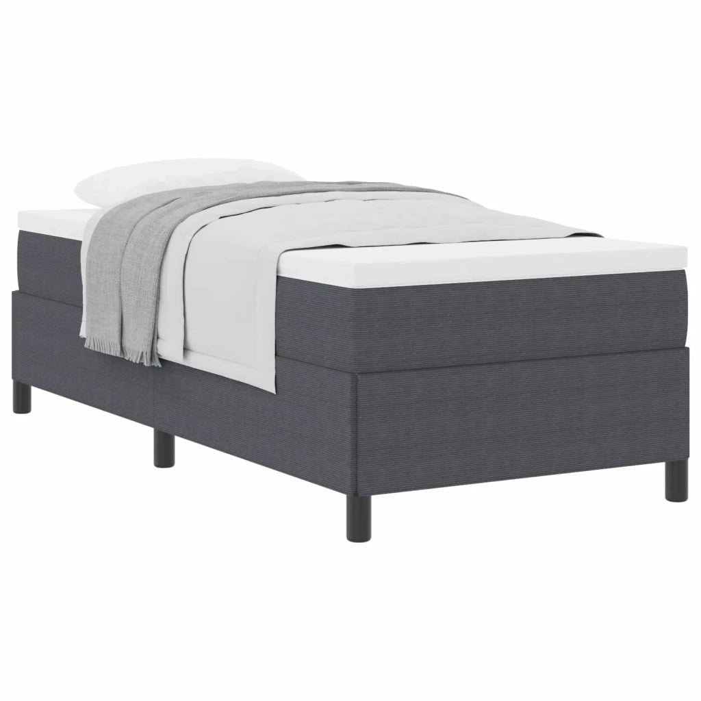 Letto a molle Grigio scuro 80 x 200 cm Tessuto in Cords 42006938