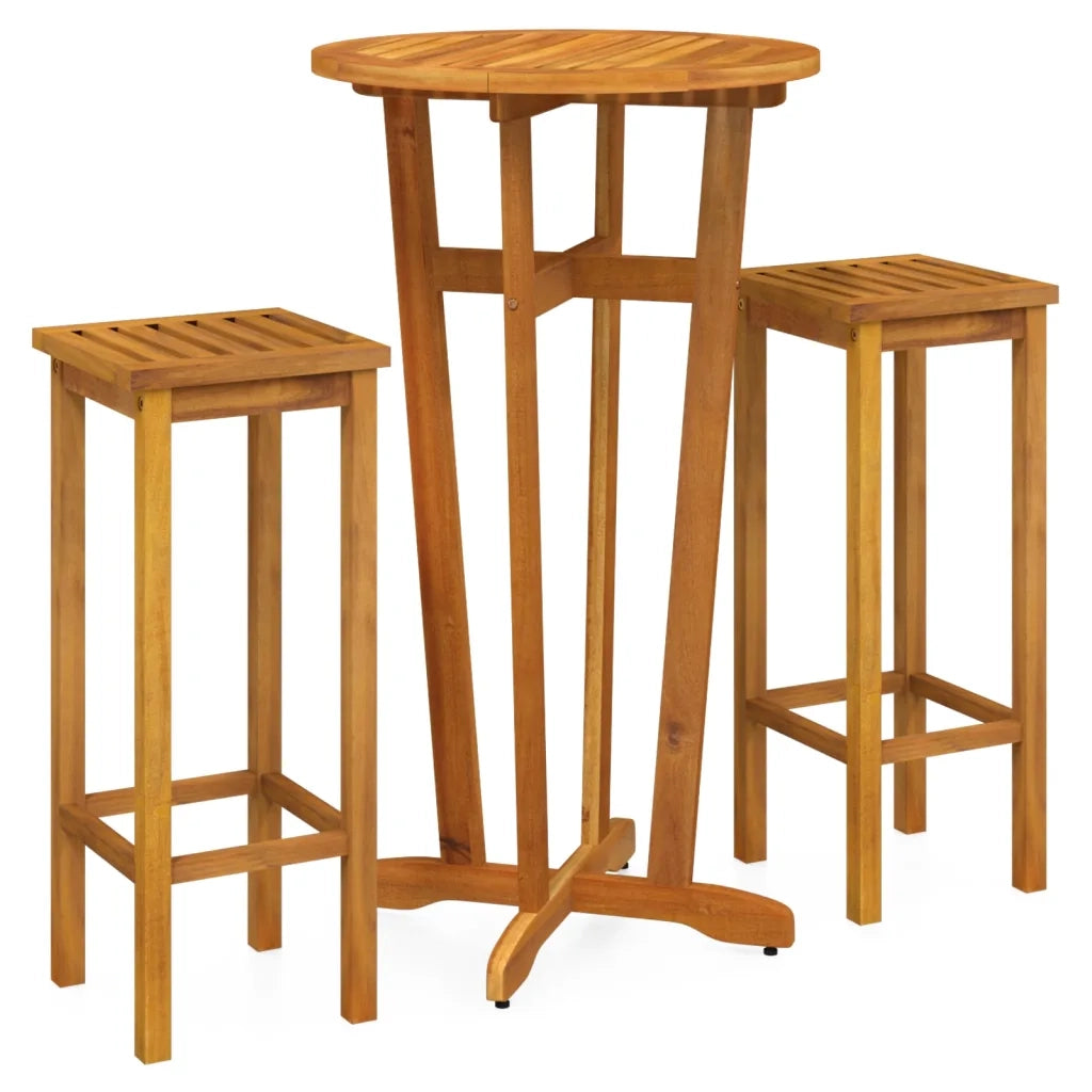Set da Bar da Giardino 3 pz in Legno Massello di Acacia 3154384