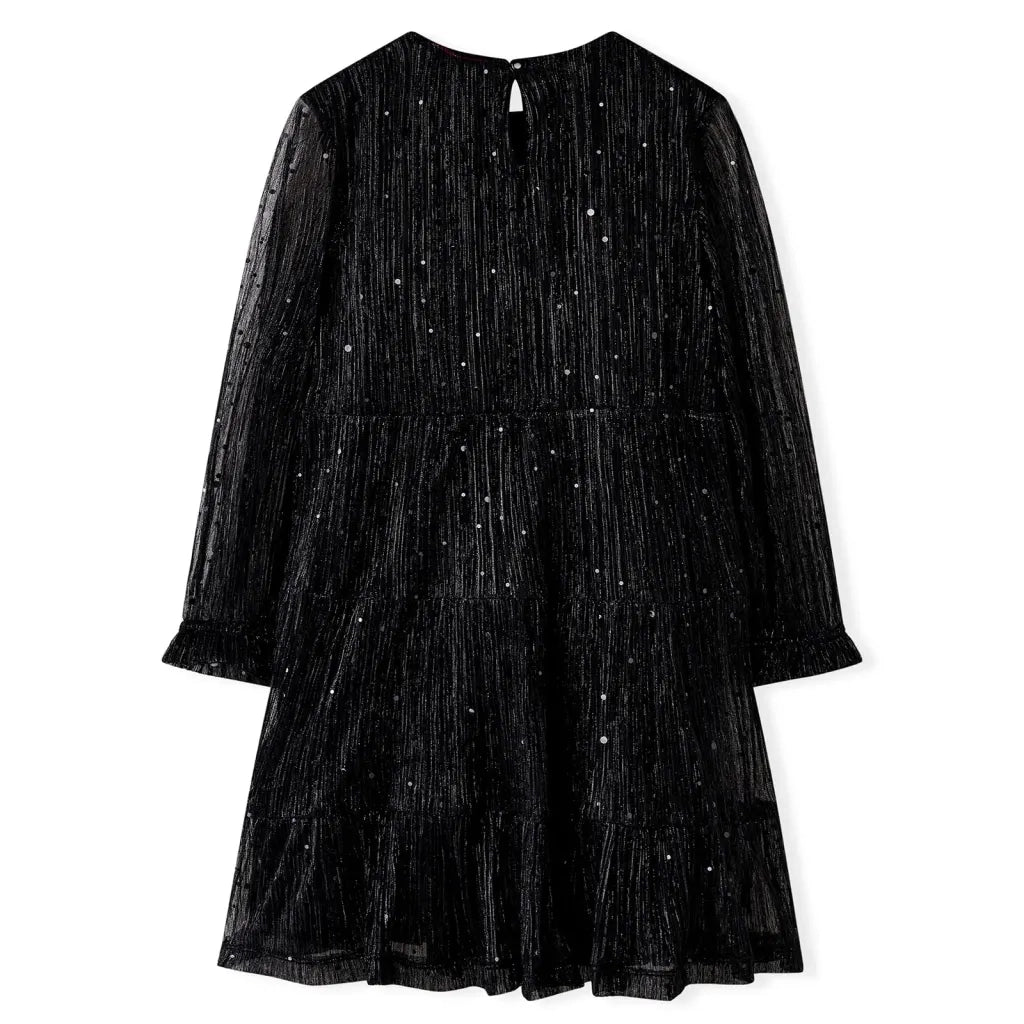 Abito per Bambine a Maniche Lunghe Nero 116 14884