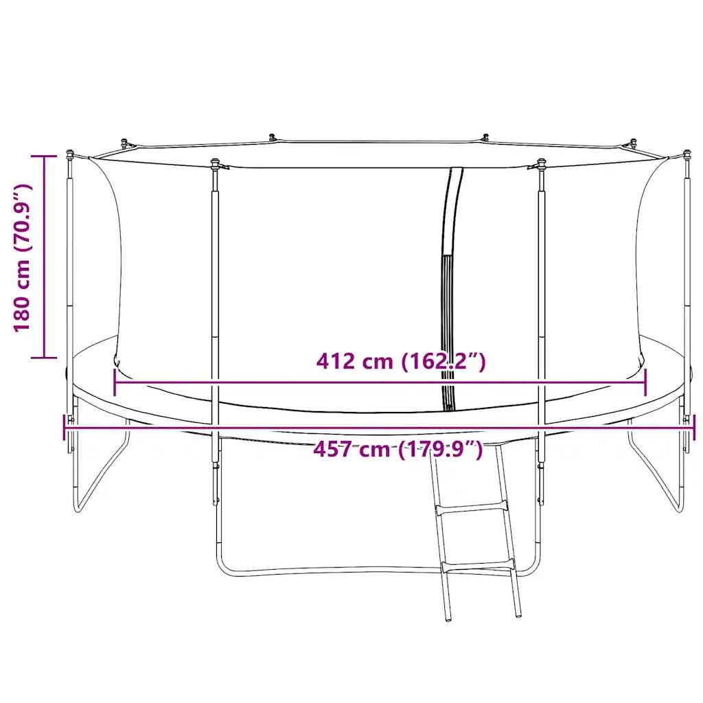 Rete di Sicurezza per Trampolino Rotondo 4,57 m 142101