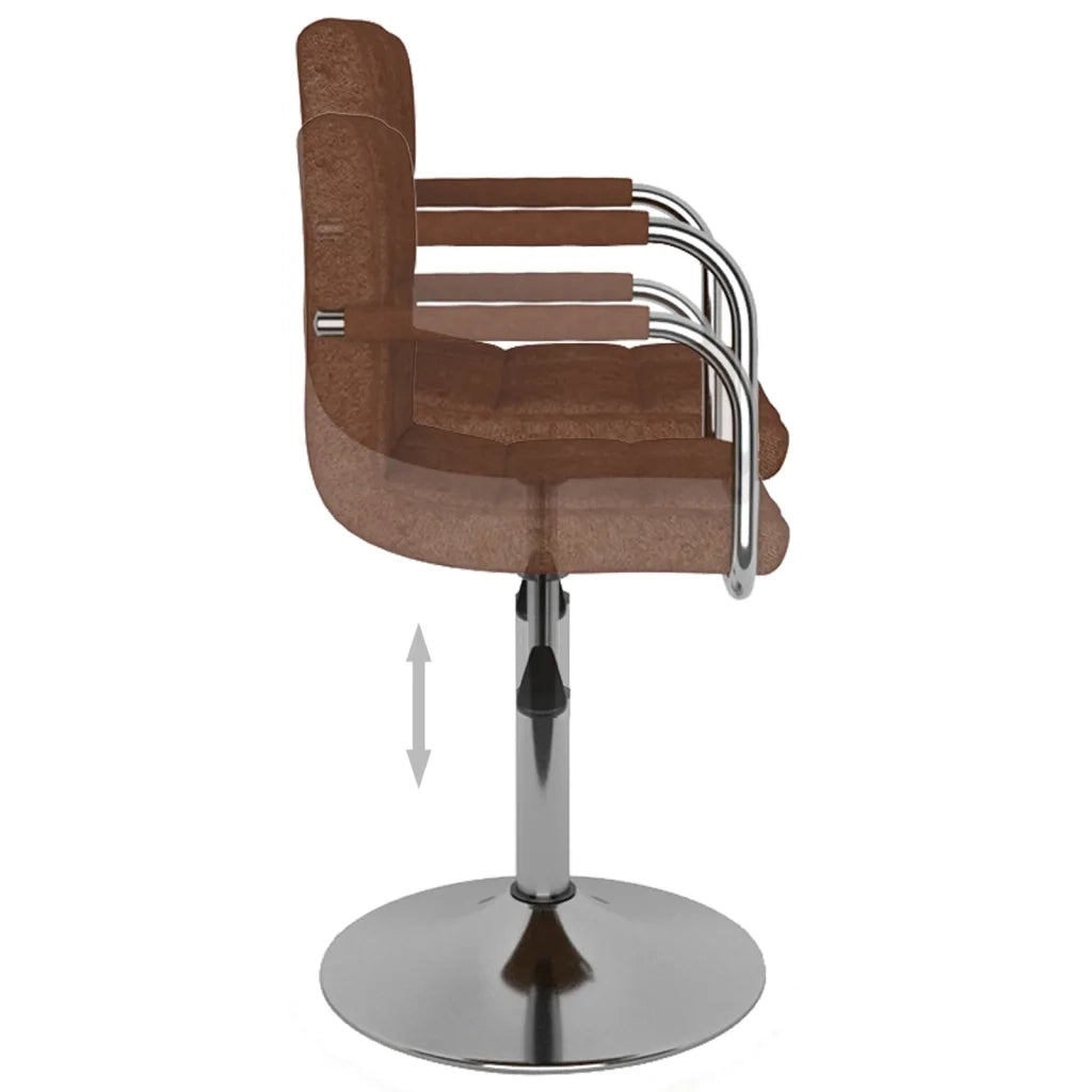 Sgabello da Bar Marrone in Tessuto 334546