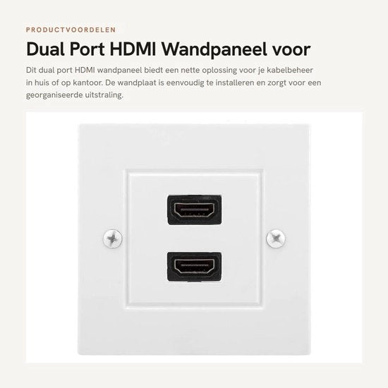 Pannello HDMI a Doppia Porta per Uso Casa e Ufficio