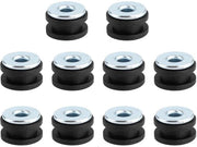 Set di Grommet in Gomma da 10 - Elevata Qualità Gomma/Acciaio - Adatto per Paraurti Motoristici - Installazione Facile - Duraturo e Affidabile - Grommet per Motocicletta
