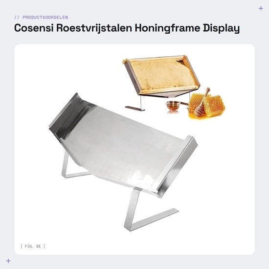 Supporto per Mosto d'Aceite con Regolazione di Altezza - Stand per Esposizione - In Acciaio Inossidabile - Adatto per Apiari - Display per Ristoranti e Pasticcerie