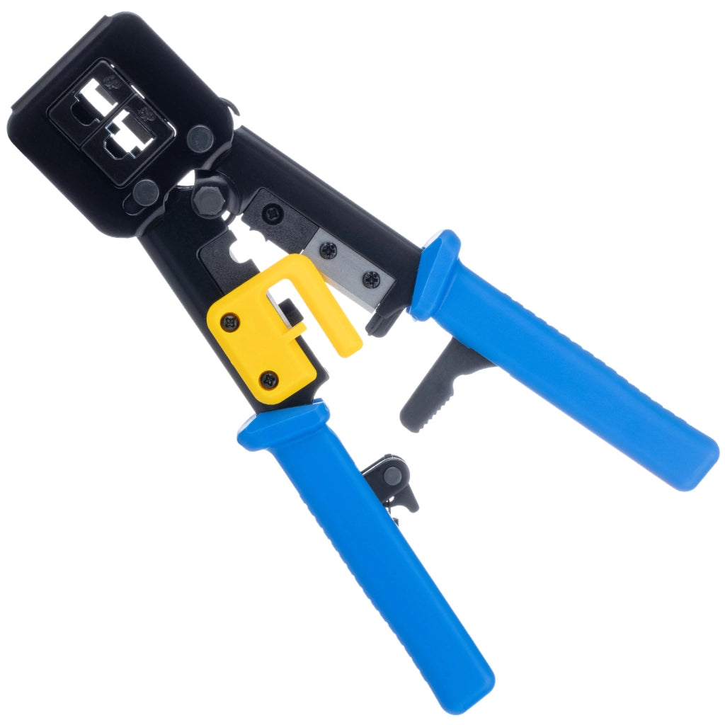 Zaciskatrice Passante per RJ45/RJ12/RJ11 – Rosfix | Design Ergonomico, Materiale ABS, Lunghezza 240 mm
