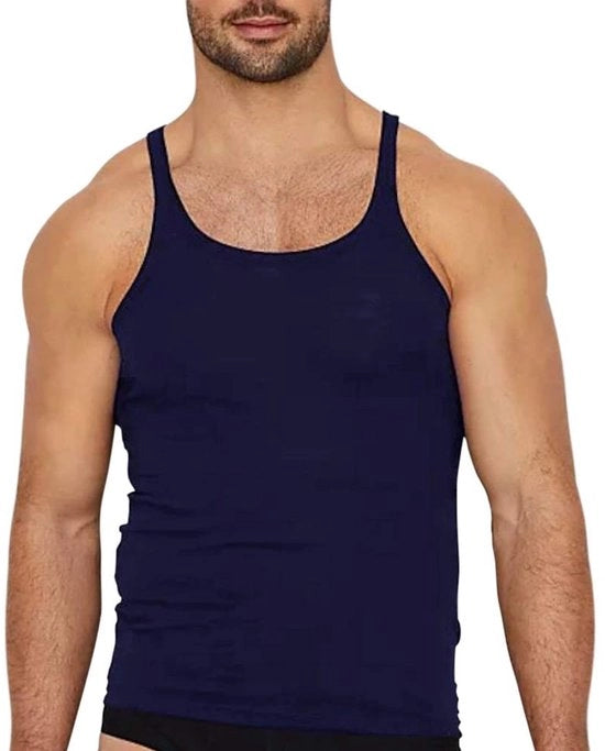 T-shirt di cotone senza maniche per uomo