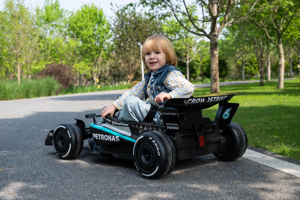 Macchina Elettrica per Bambini Licenza Mercedes F1 12V con Telecomando Nero