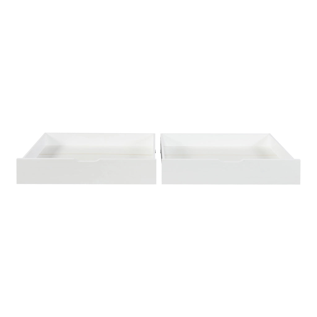 Set di 2 Cassetti Sottoletto Ydre a 4 Rotelle 97,5 x 62 x 22 cm Bianco [en.casa]
