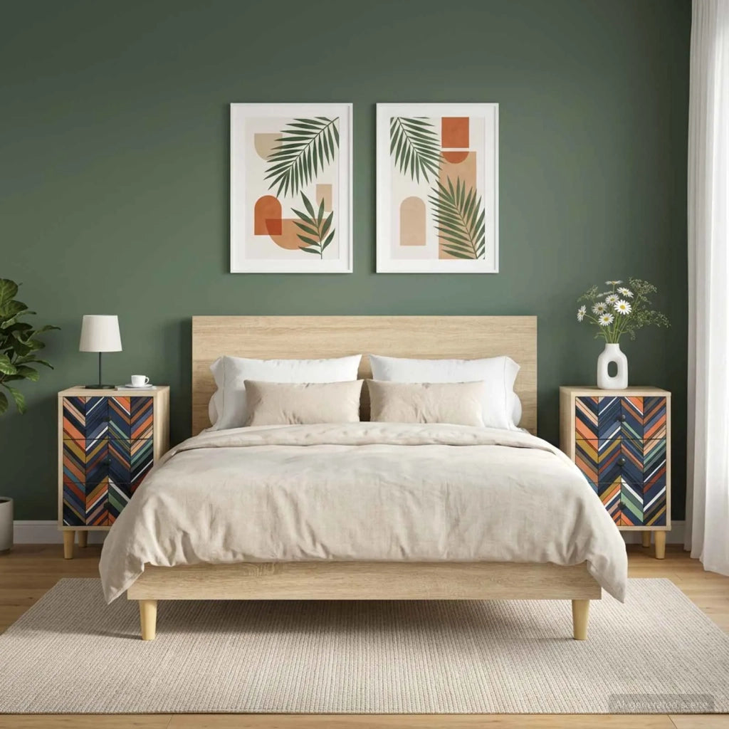 Armadio da Notte OMMEN 2 pz Rovere Sonoma 36 x 33 x 60 cm 8007290
