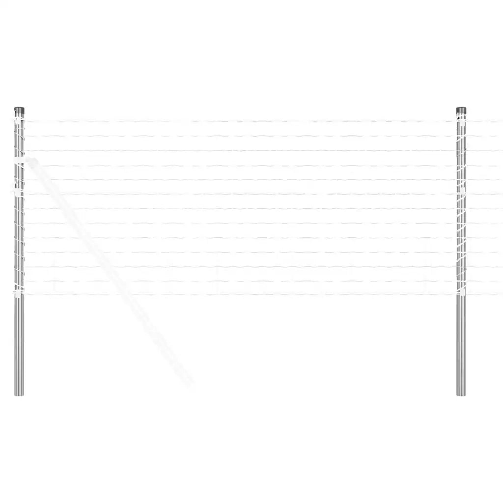 Palo della recinzione 12 pcs Argento 50 cm 42012774