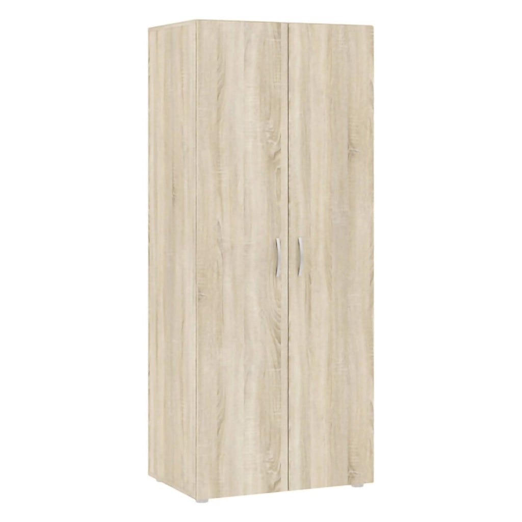 Guardaroba 2 ante Malvito, Mobile camera da letto, Cabina armadio portabiti, Armadio appendiabiti, 74x52 h179 cm, Rovere