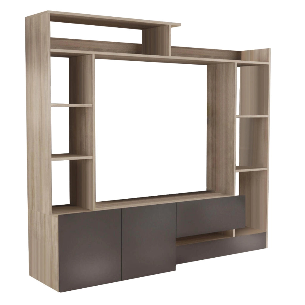 Parete Attrezzata per Soggiorno in Legno Composito cm 180x40x165 - THEO