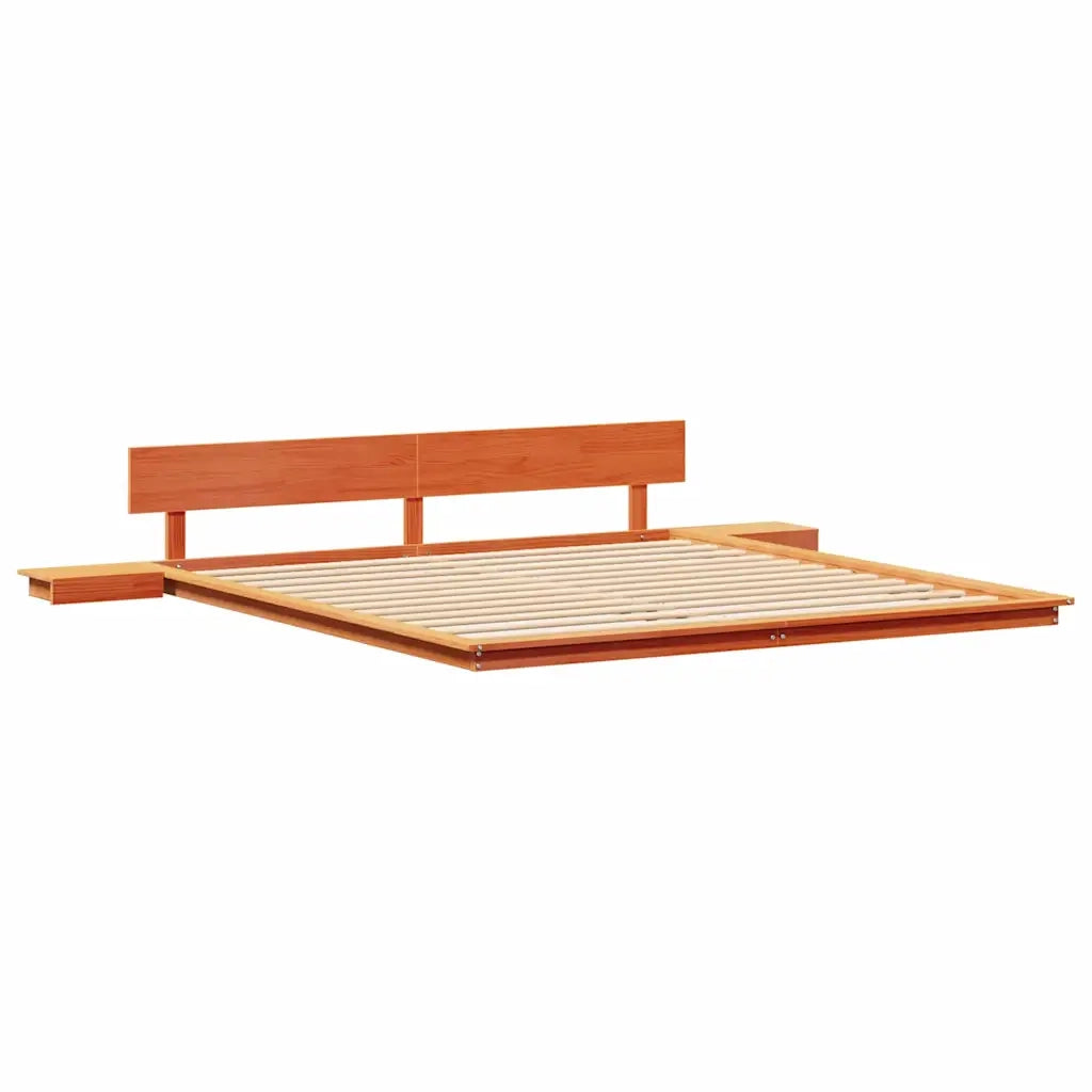 Struttura del letto Marrone 200 x 200 cm legno 872388