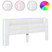 Testiera | Testata con Contenitore a LED Bianca 220x16,5x103,5 cm