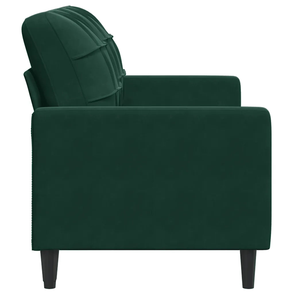 Divano a 2 Posti-Sofa 2 Posti Verde Scuro 140 cm in Velluto 465389