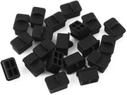 Siliconen stofstekker per SFP-A in nero, set da 20