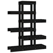 Supporto per piante | Sostegno per piante Nero 85x25x109,5 cm Legno Massello di Pino