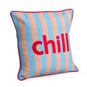 CUSCINO ARREDO CHILL ARANCIO BLU 45X45 POLIESTERE SFODERABILE CON CERNIERA PER O