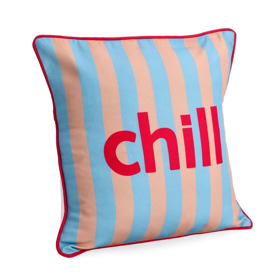CUSCINO ARREDO CHILL ARANCIO BLU 45X45 POLIESTERE SFODERABILE CON CERNIERA PER O