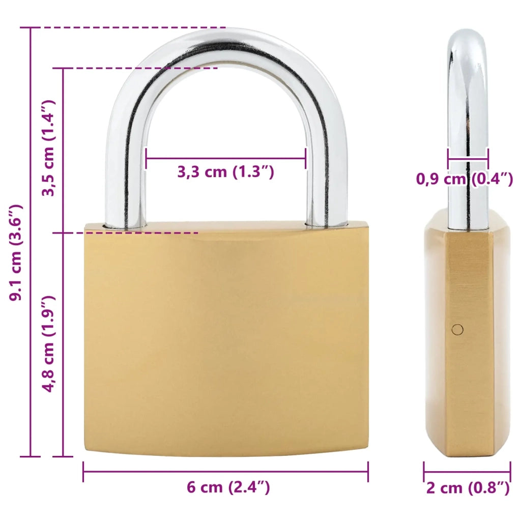 U Lock con Chiavi 2 pcs Ottone Ferro 42021930