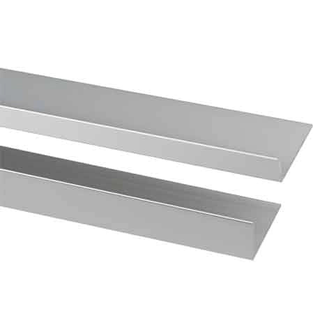PROFILO PER RIVESTIMENTI ANGOLARE TIPO 'L' 20x10x1 mm - satinato - barra 2 mt 950 - 10 metrilineari- ARCANSAS