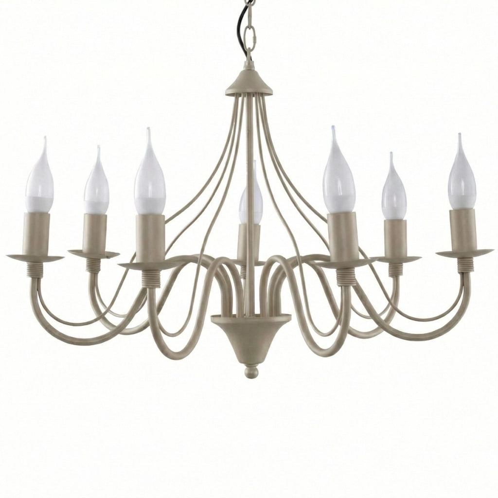 Lampadario Victoria taupe 7xE14 dimmerabile Pure Lume
