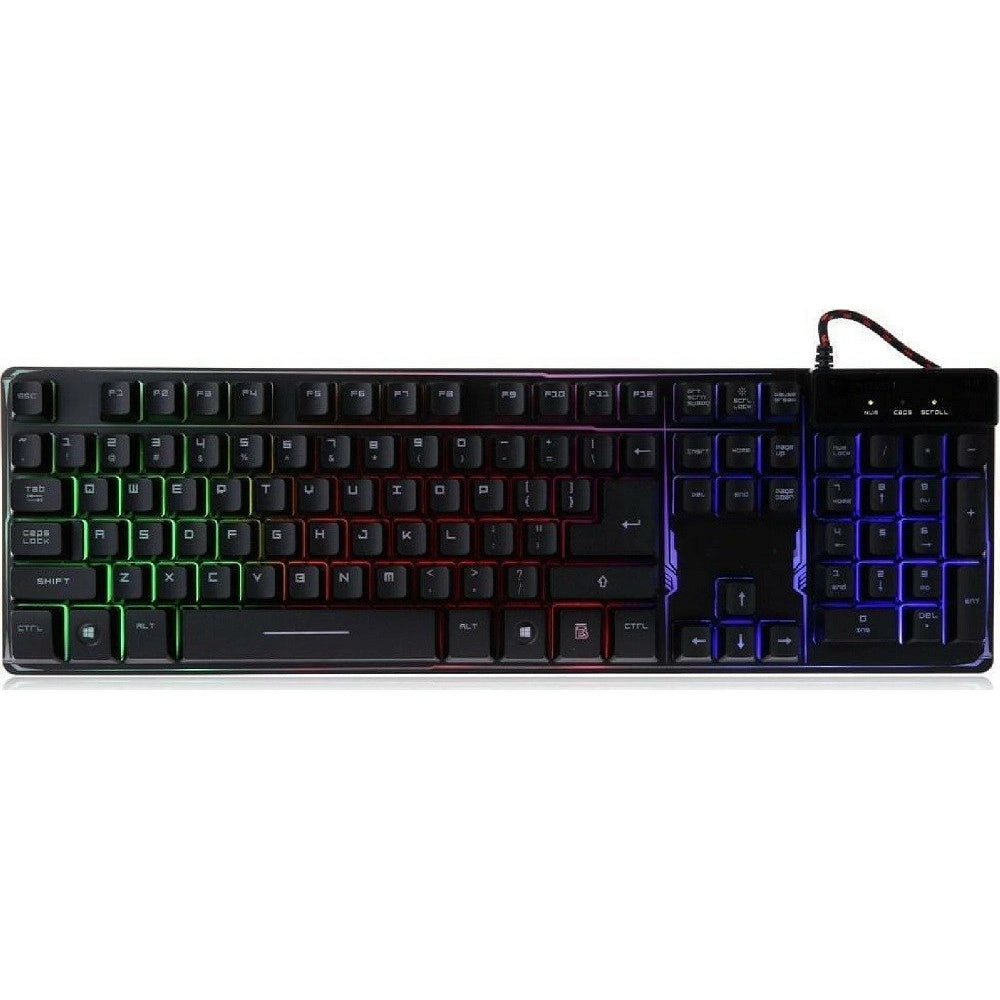 Trade Shop - Tastiera Da Gioco Cablata Retroilluminata A Led Multicolore Ergonomica Q801-rgb -