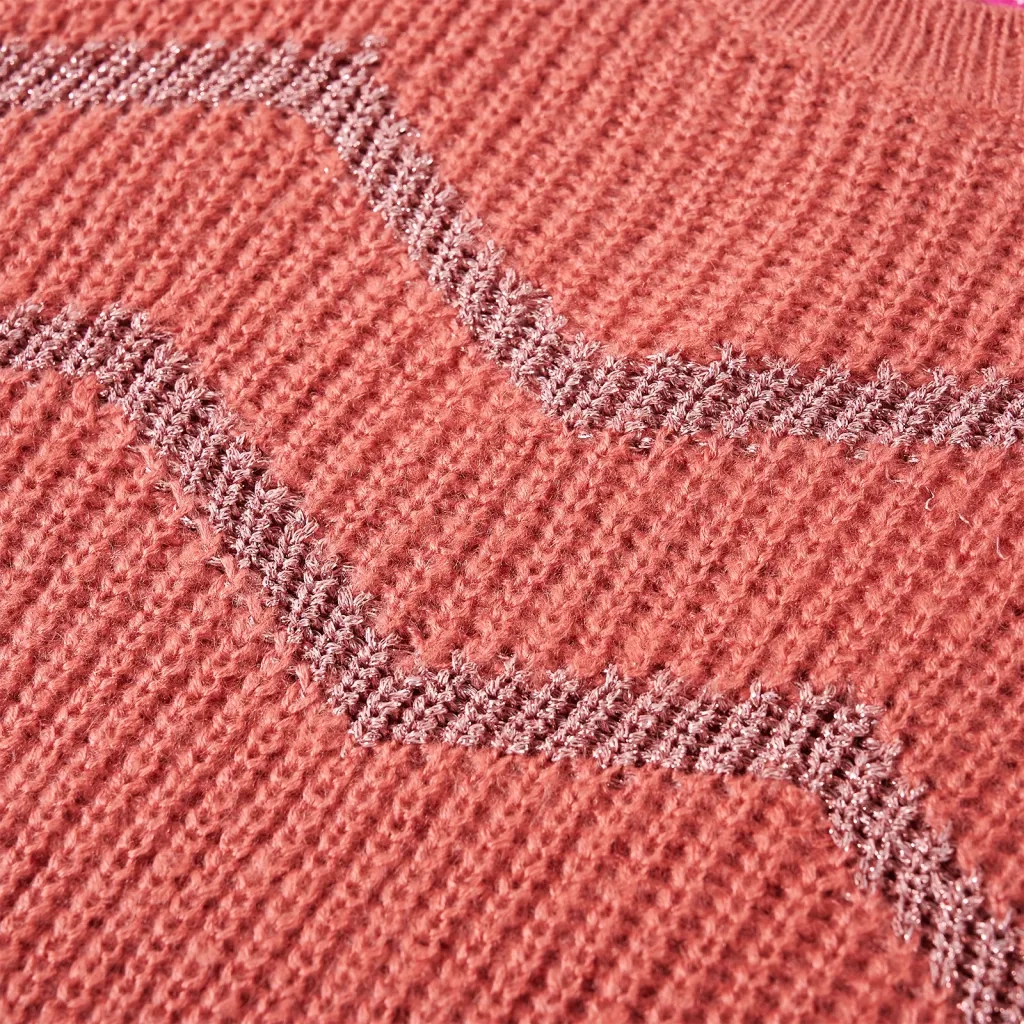 Maglione da Bambina Lavorato a Maglia Rosa Medio 128 14507