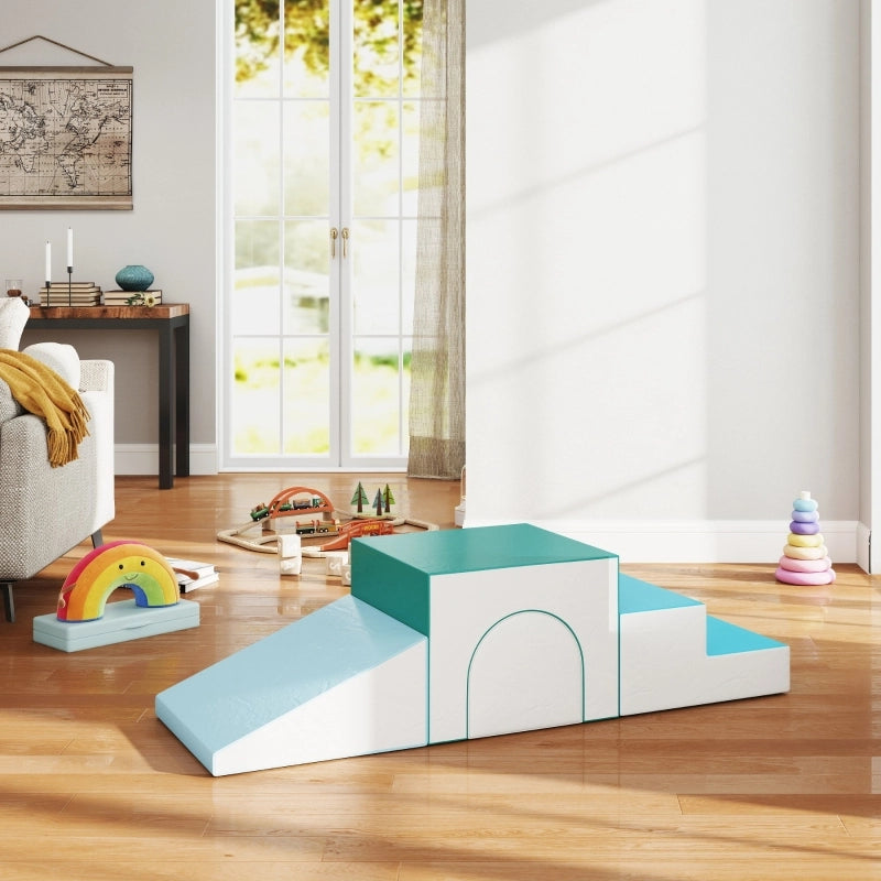 Set di costruzioni, 4 pezzi, blocchi in schiuma, facili da pulire, imbottitura morbida, blocchi in schiuma per bambini da 1 a 3 anni, EPE, grigio
