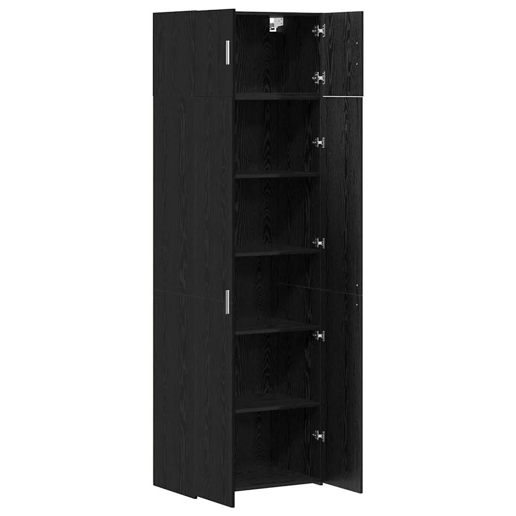 Armadio 3 pcs Rovere Nero
