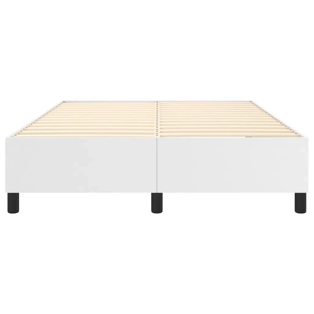Letto matrimoniale | Letto per adulti | Struttura Letto a Rete a Molle Bianco 140x190 cm in Similpelle