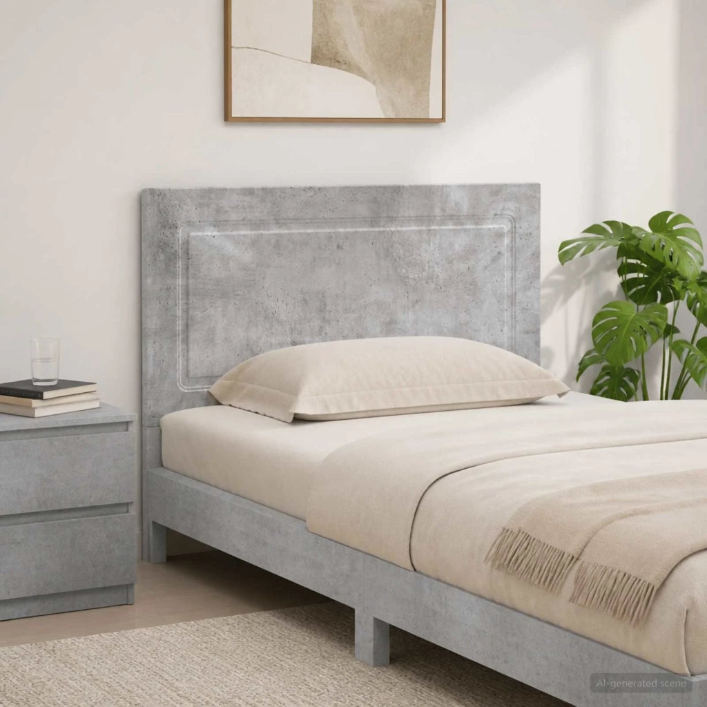 Testiera da Muro UTRECHT Grigio Cemento Legno ingegnerizzato 897858