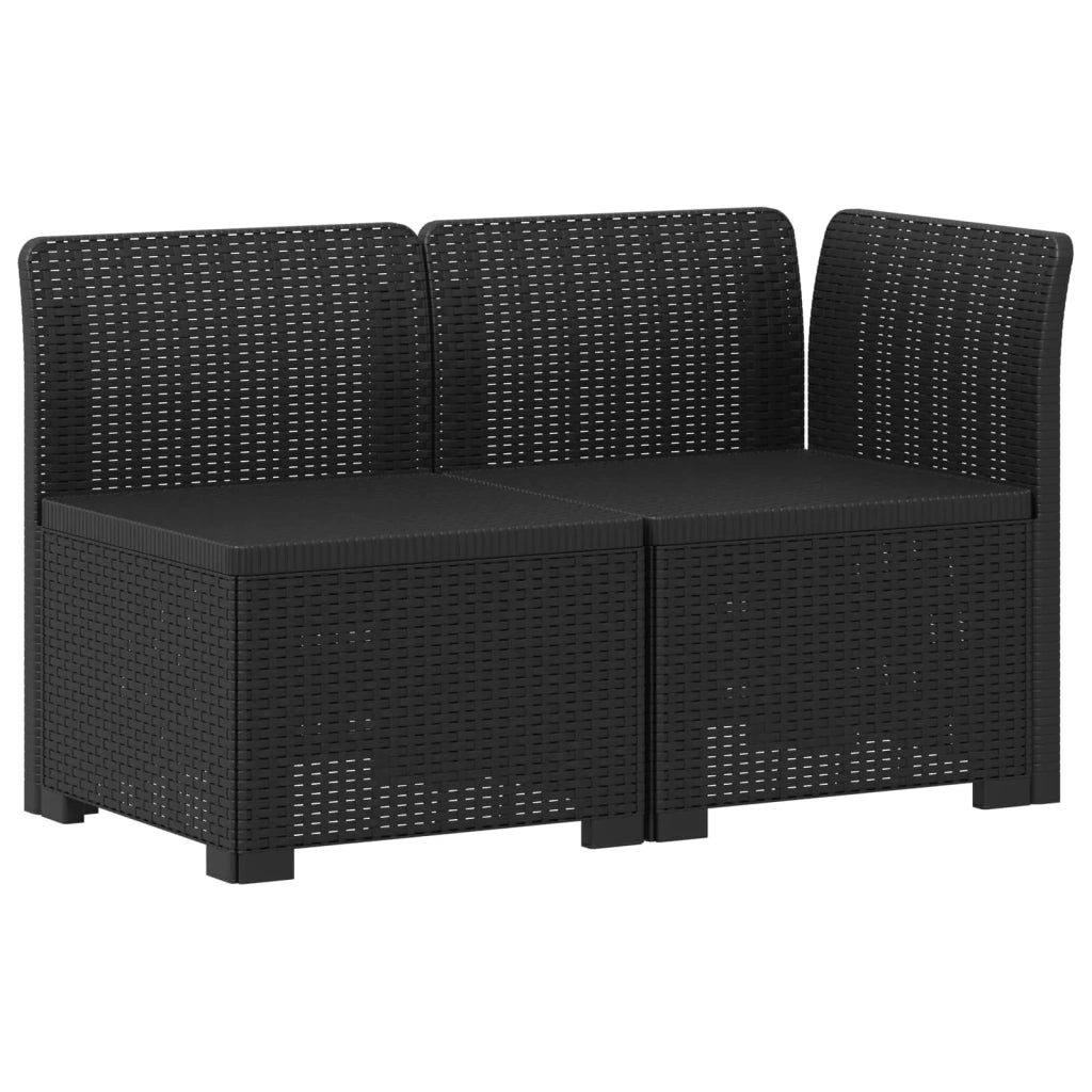 Divano da esterno-Divano da Giardino a 2 Posti con Cuscini Aspetto Rattan PP 892228
