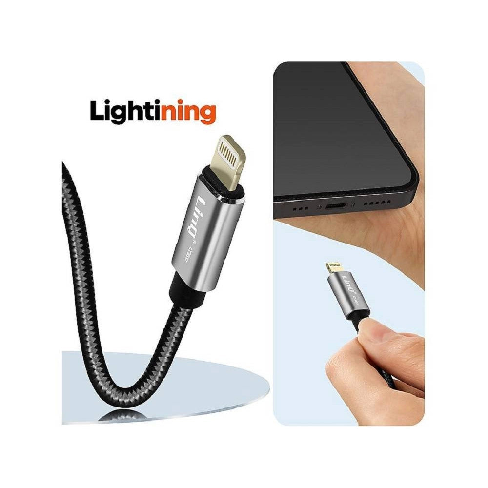 Trade Shop - Cavo Intrecciato Adattatore Audio Da Lightning Maschio A 2 Jack 3,5mm Femmina Lt3537 -