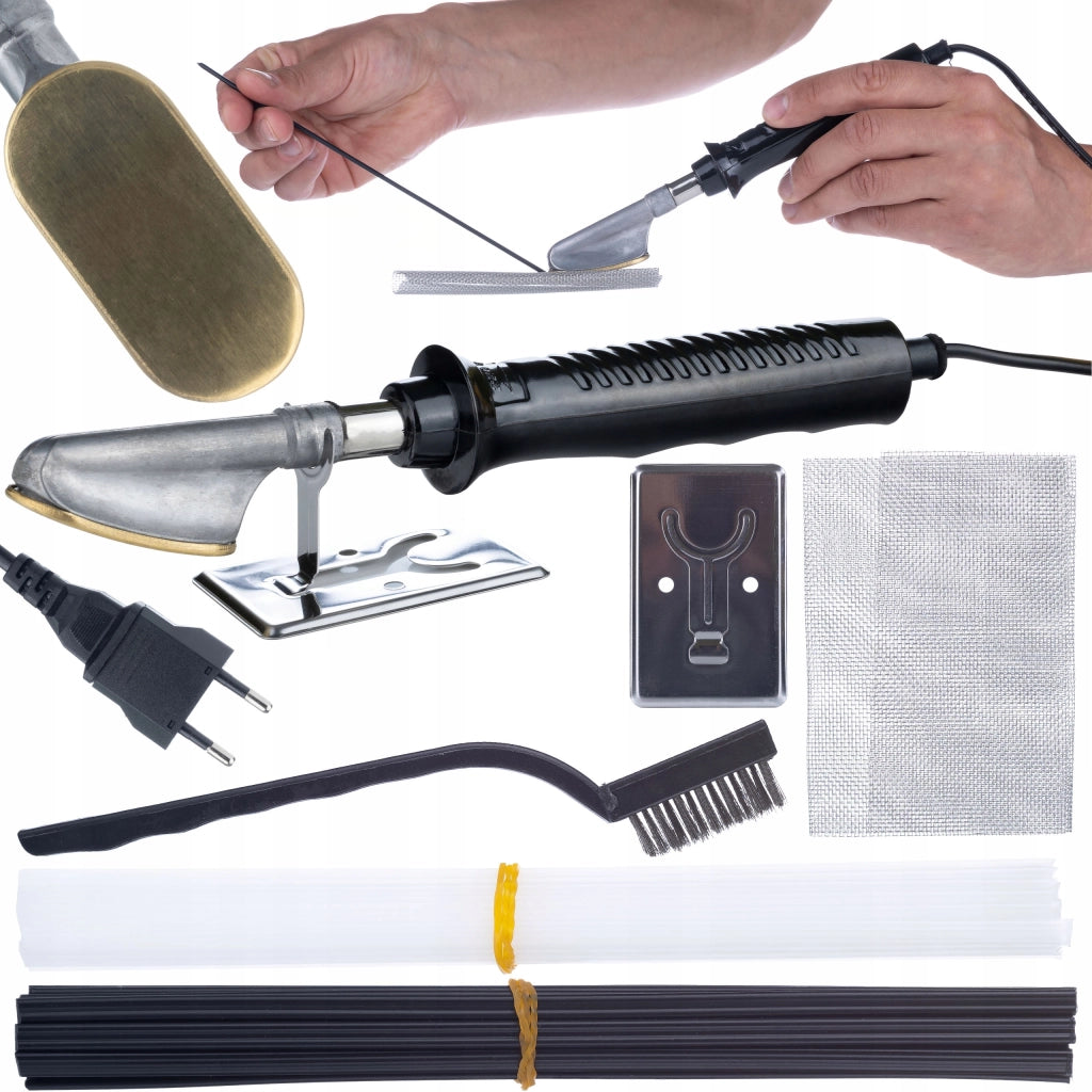 Saldatore per Plastica con Set di Reti e Graffette – Design Ergonomico, 200 Graffette, 800 Pezzi, Alta Resistenza