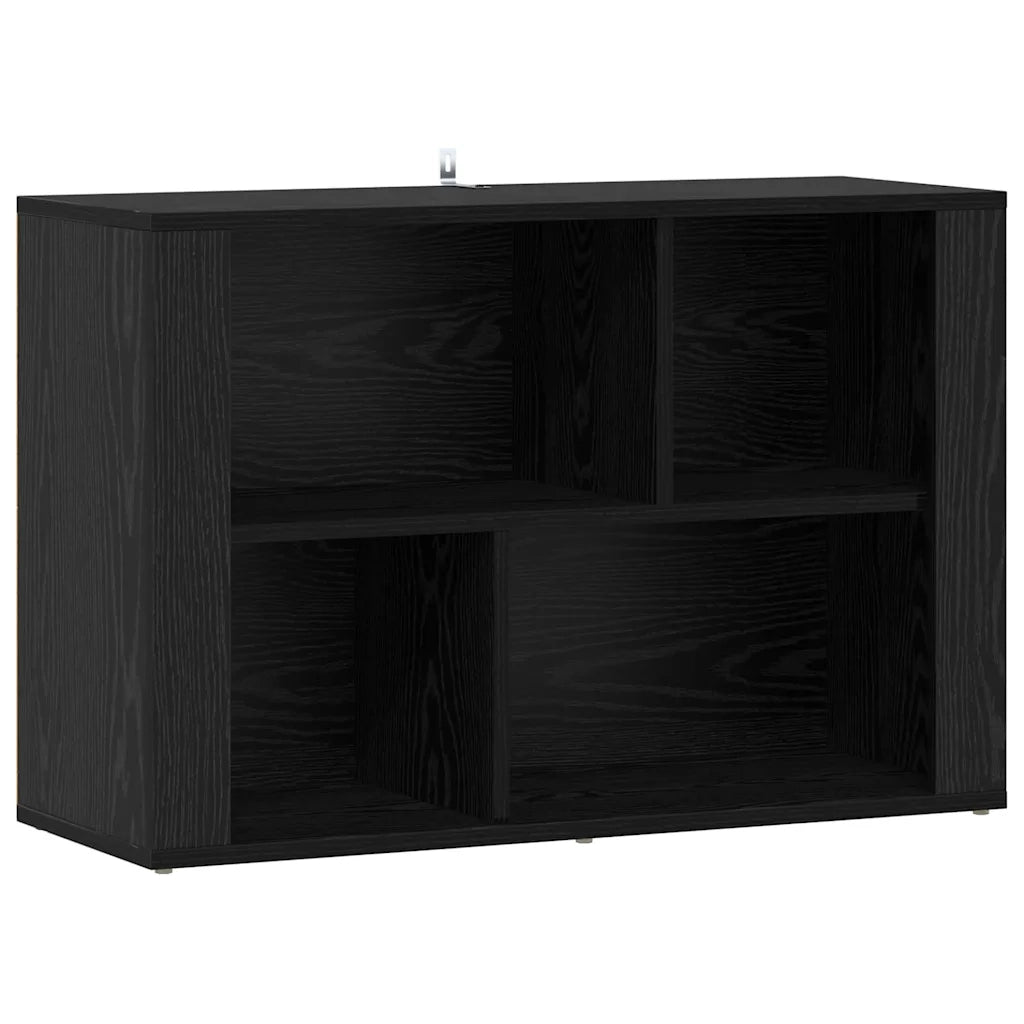 Credenza | Madia | Buffet da pranzo | Armadio da pranzo Rovere Nero 80 x 30 x 53 cm Legno multistrato