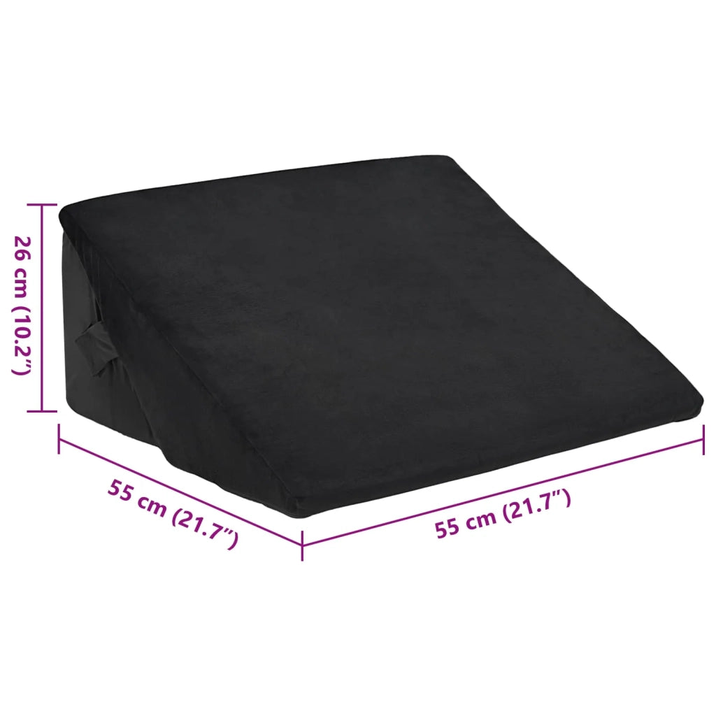 Cuscino a Wedge Nero 55 x 55 x 26 cm Schiuma Memory 42020242
