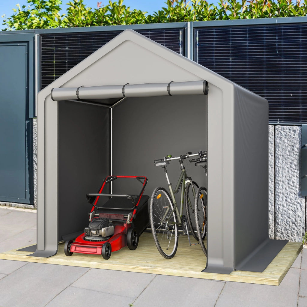 Casetta da giardino 190x170x200cm, garage per biciclette, capanno per attrezzi, tenda da garage, casetta da giardino, tenda deposito, capanno per bici