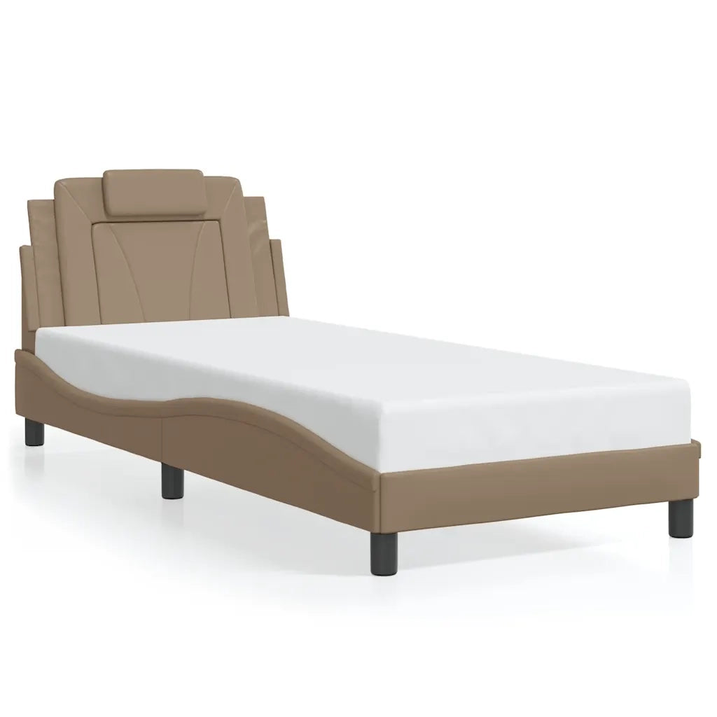 Giroletto Viana senza Materasso Cappuccino 80x200 cm in Similpelle 3208058