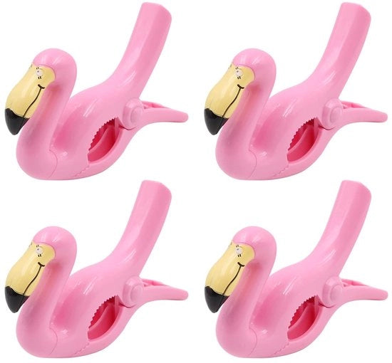 Accessori per lettini da spiaggia 4 pezzi - Materiale ecologico/acciaio inossidabile - Leggero - Morso forte - Per lettini da spiaggia/piscine - Clip per asciugamani