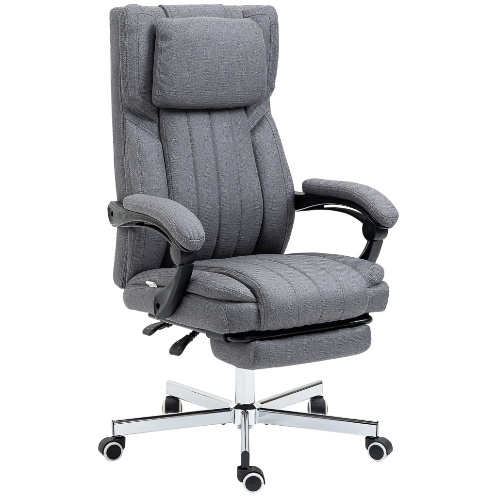 Sedia da Ufficio ¨C Minimal ¨C Grigio, Leinen, 65x61x118 cm