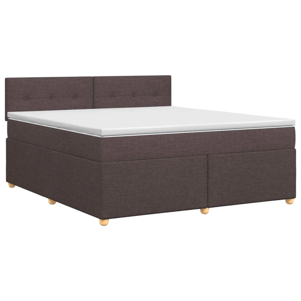 Letto box spring con materasso Marrone Scuro 160 x 200 cm 3450996