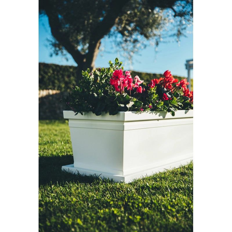 Vaso Fioriera decorativo classico tradizionale 100x47 H38 in polimero resistente impruneta per piante per giardini e terrazze - Made in Italy