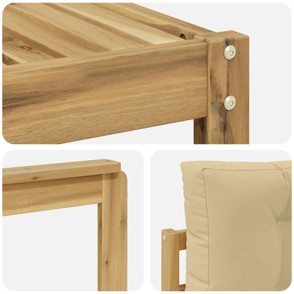 Set di divani da esterno 6 pz Bianco e Beige 3386087