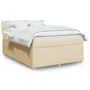 Giroletto a Molle con Materasso Crema 140x200 cm in Tessuto