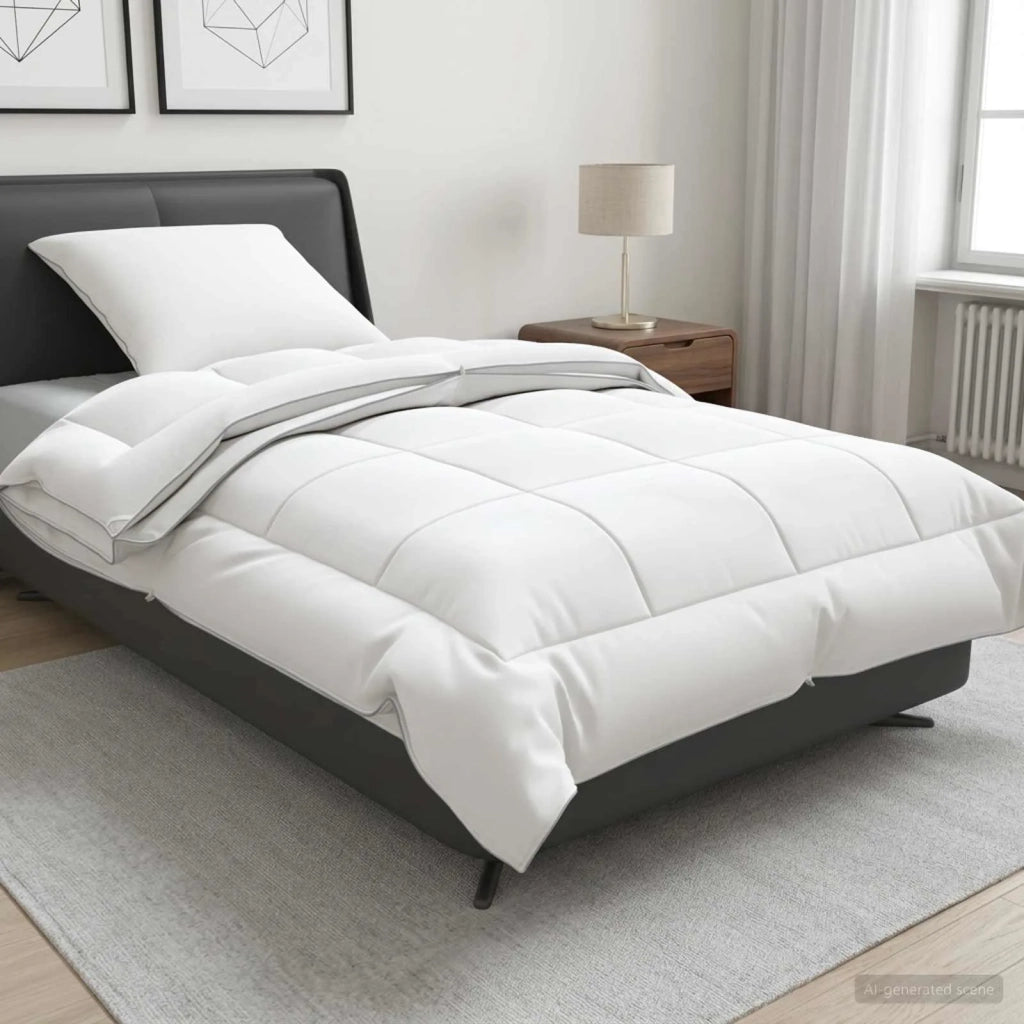 Set di piumone e cuscini 2 pcs 155x200 cm 4 stagioni Lana 3440993