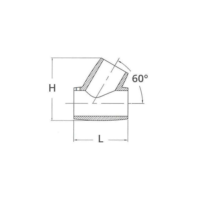 TEE INOX 60° Ø MM.22 TEE 60° Ø MM.25