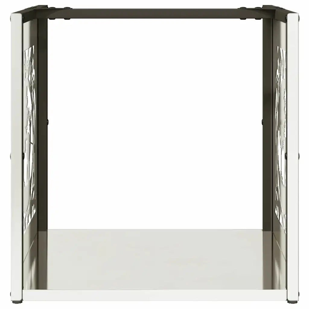 Rastrelliera per Legna da Ardere 40x40x40 cm in Acciaio Inox 864253