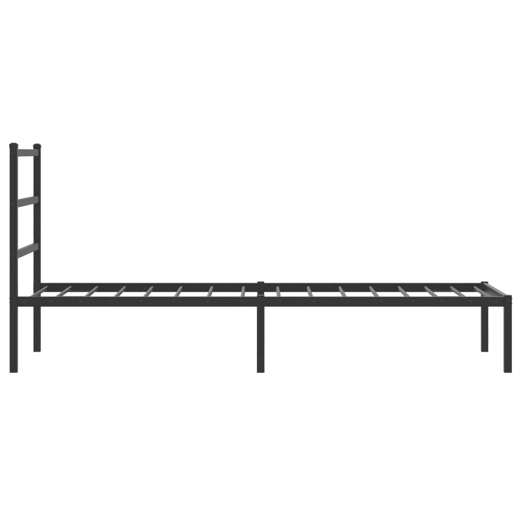 Giroletto con Testiera in Metallo Nero 80x200 cm 355356