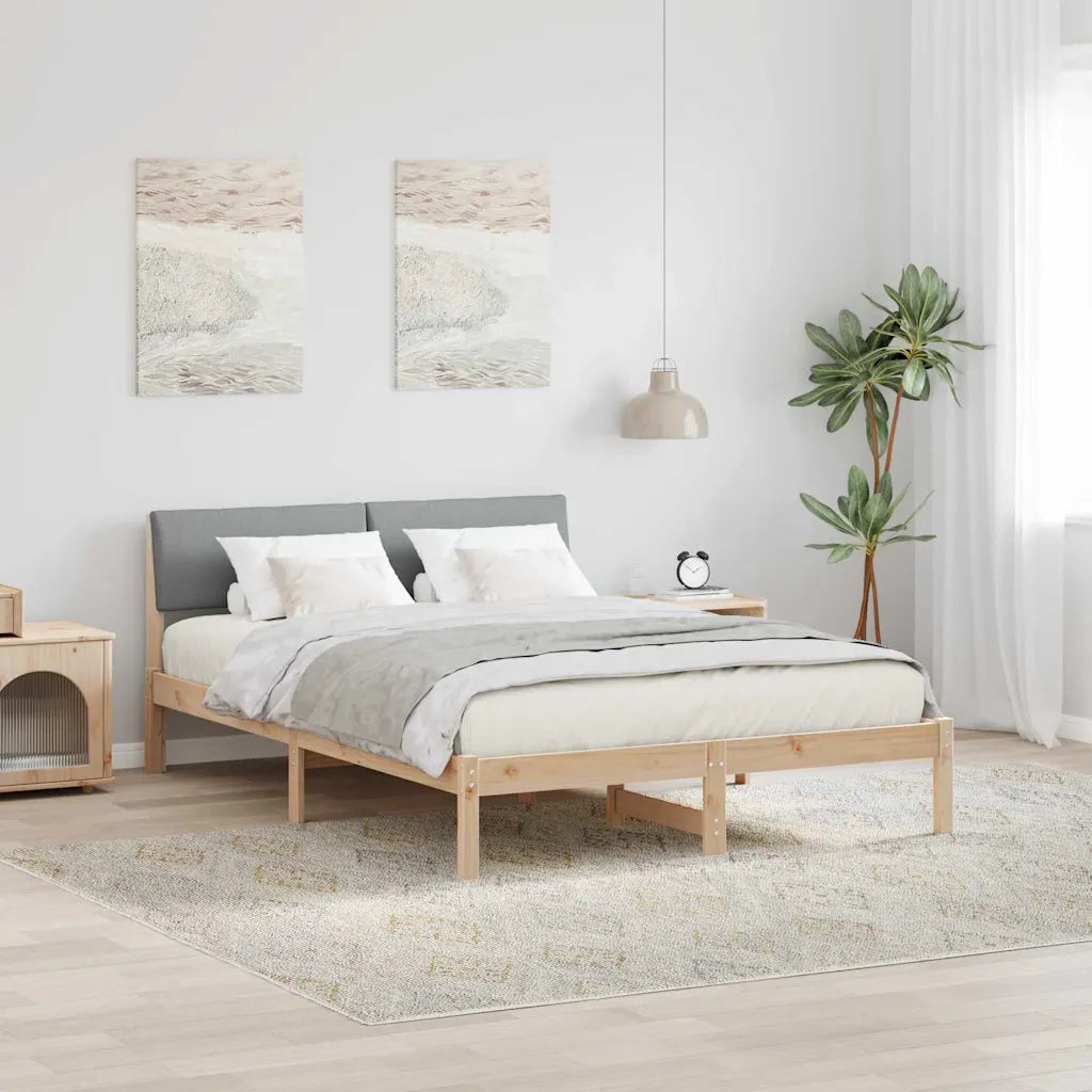 Struttura del Letto Marrone e grigio chiaro 150 x 200 cm 878529